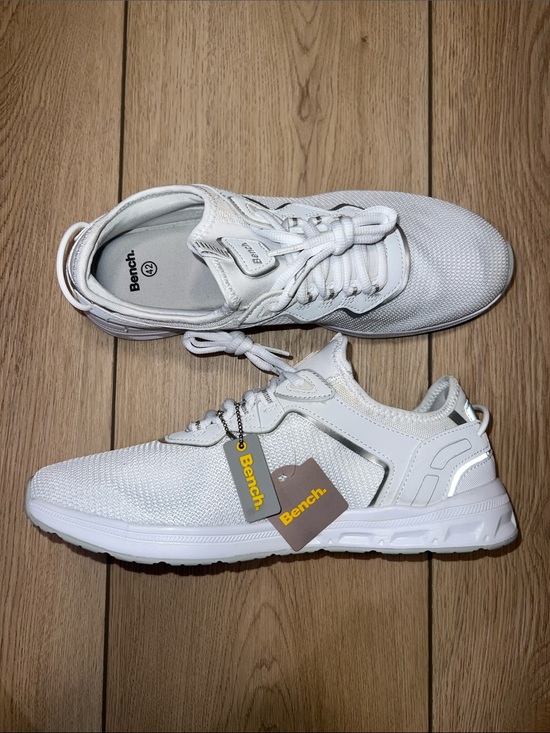 Bench Shoes - Bench White Women's Lightweight Knit Sneakers
